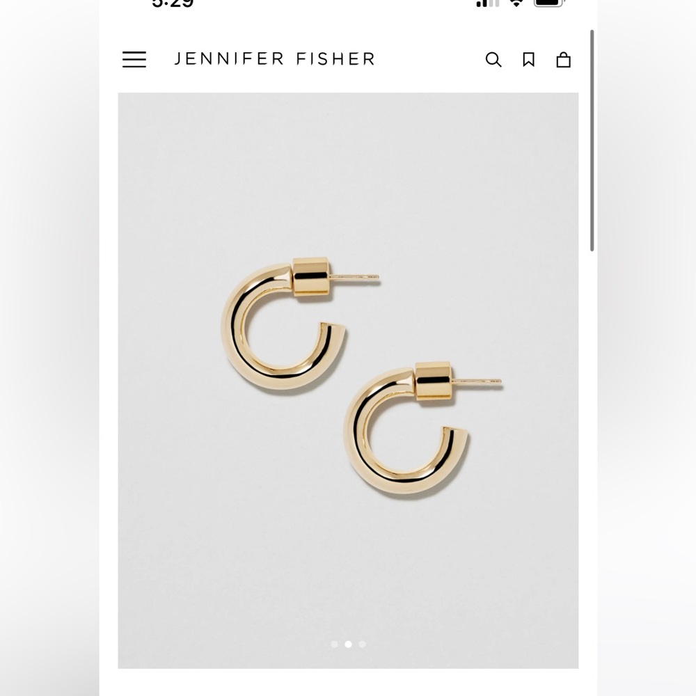 Jennifer Fisher Micro Lilly Huggie Hoops in Silver